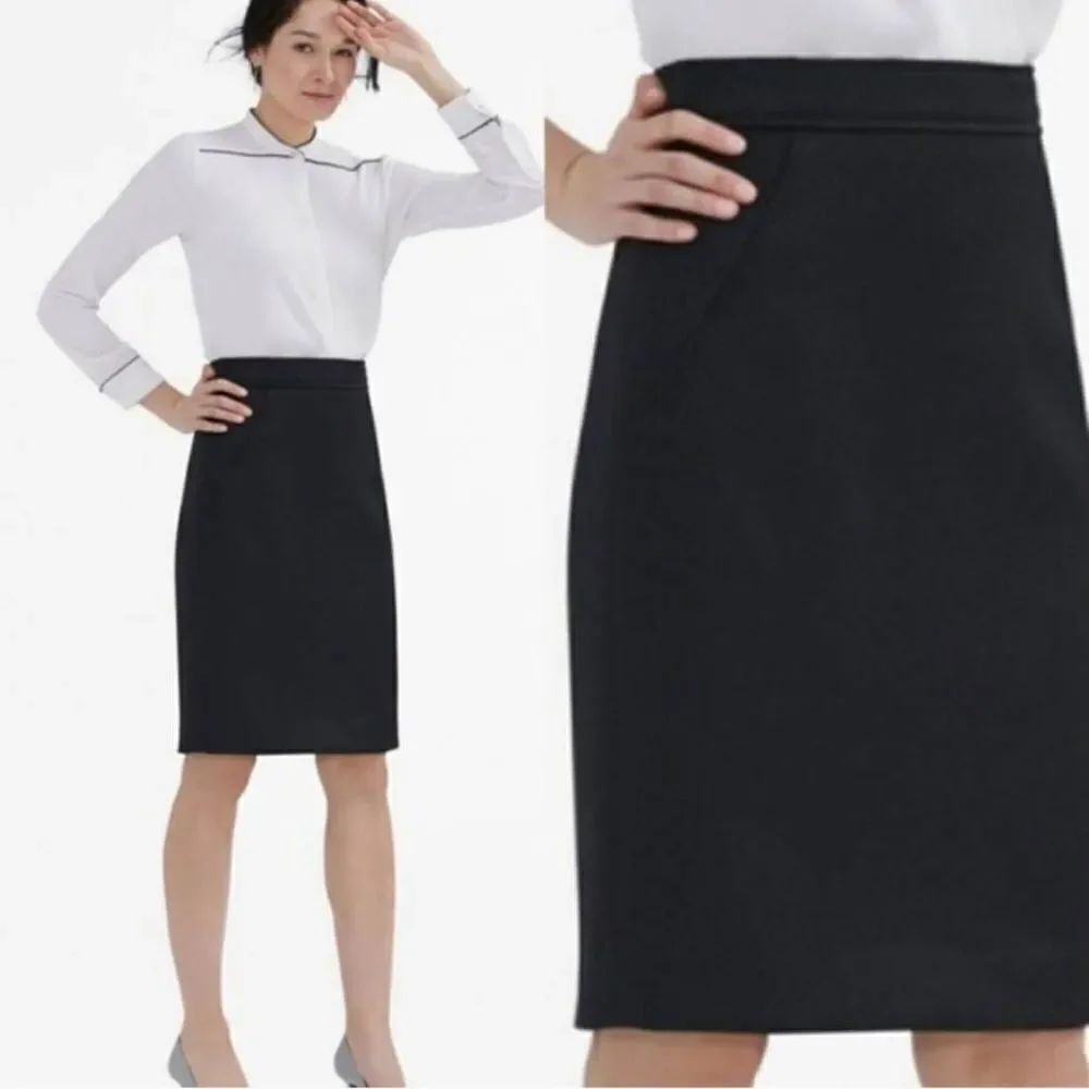 M.M. LaFleur Cornelia Skirt Pencil Work Black sz 14